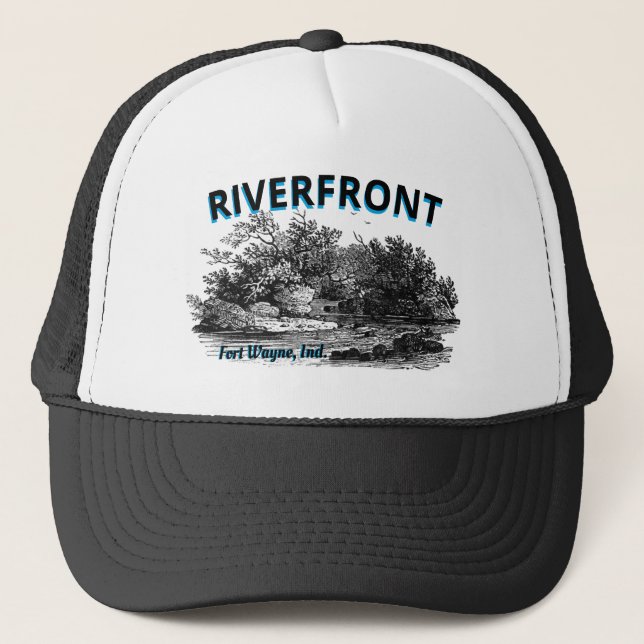 Riverfront Fort Wayne, Indiana Trucker Hat (Front)
