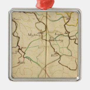 Rivers and Valleys of Germany Metal Ornament