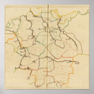 Rivers and Valleys of Germany Poster
