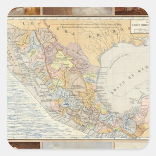 Rivers in Mexico Square Sticker