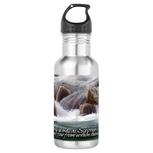 Rivers of Living Water Inspirational 532 Ml Water Bottle (Front)