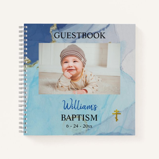 Rivers of Living Water Orthodox Christian Baptism Notebook (Front)