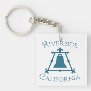 Riverside, California Fleur Design Key Ring