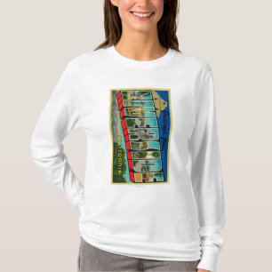 Riverside, California - Large Letter Scenes T-Shirt