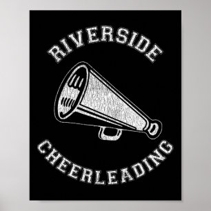 Riverside Cheer Distressed Retro 90's Cheerleader Poster