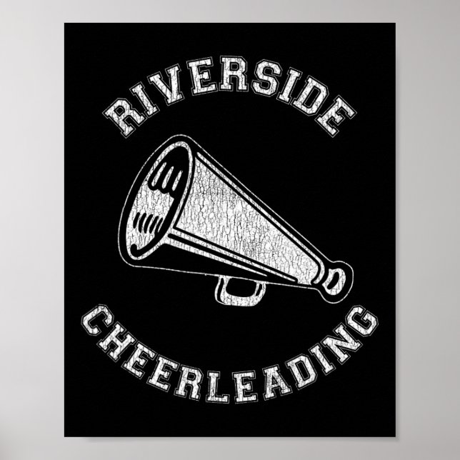Riverside Cheer Distressed Retro 90's Cheerleader  Poster (Front)