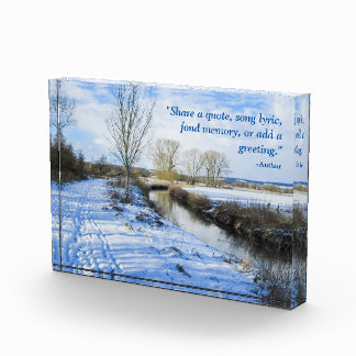 Riverside English Winter Walk - Personalized Photo Block