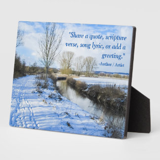 Riverside English Winter Walk - Personalized Plaque