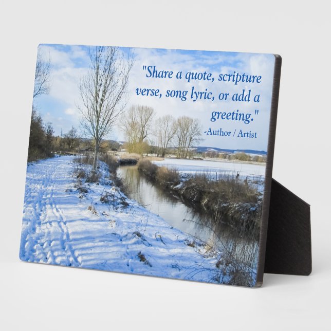 Riverside English Winter Walk - Personalized Plaque (Side)