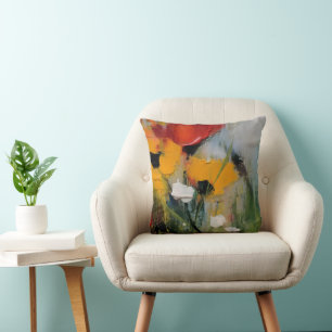 Riverside – Expressive Abstract Meadow Cushion