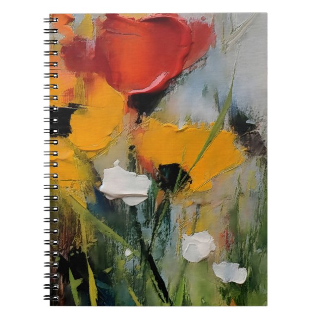 Riverside – Expressive Abstract Meadow Notebook (Front)