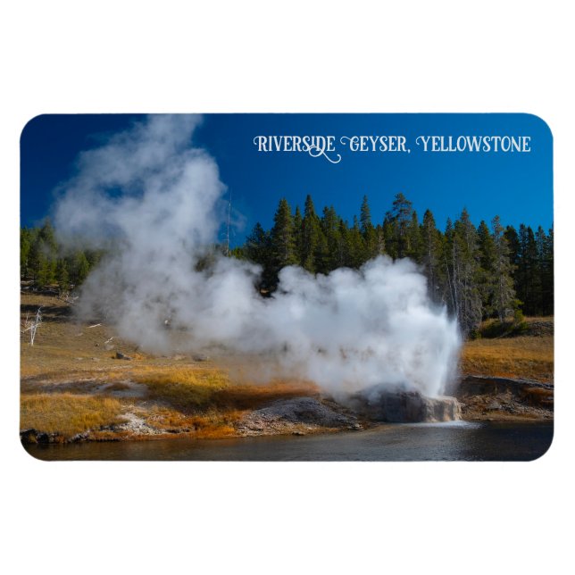 Riverside Geyser Eruption Yellowstone Magnet (Horizontal)