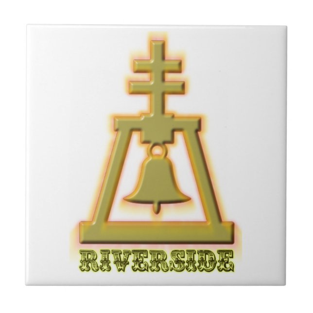 Riverside Raincross Ceramic Tile (Front)