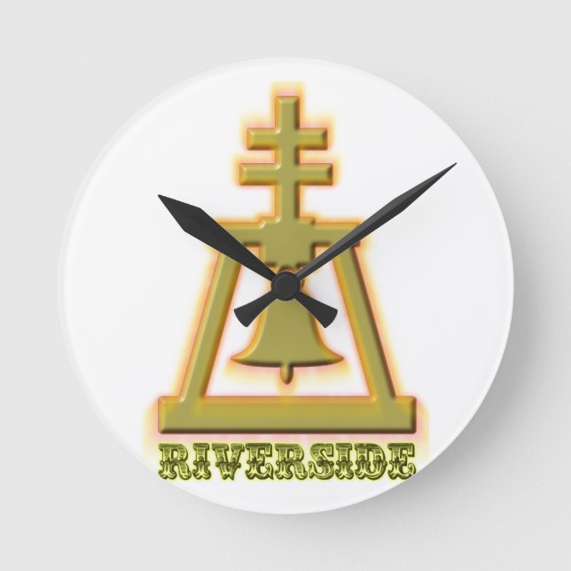 Riverside Raincross Round Clock (Front)