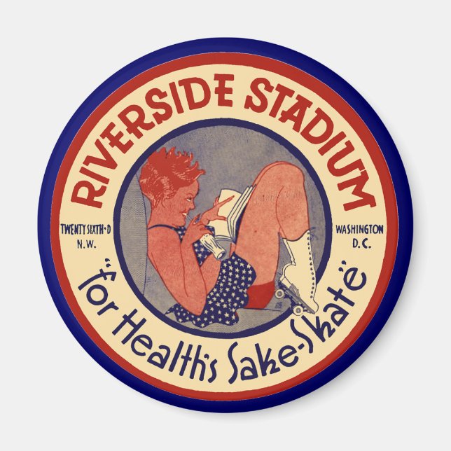 Riverside Rolling Rink Washington DC Magnet (Front)