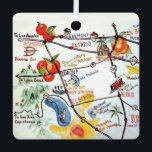Riverside, Southern California Ornament<br><div class="desc">It's a vintage,  retro postcard map of Southern California repurposed as an ornament.</div>
