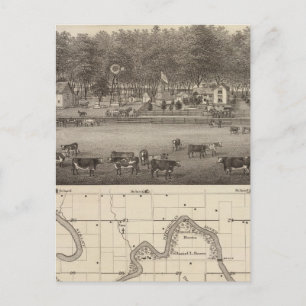 Riverside stock Farm, NE of Concordia, Kansas Postcard