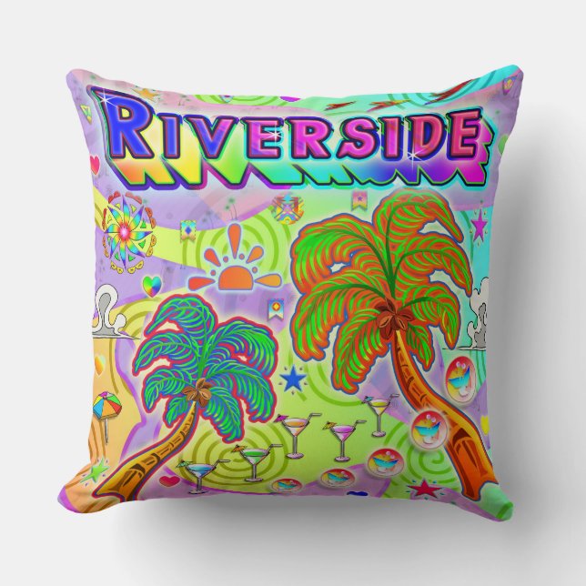 Riverside Vacation Target Pillow (Front)