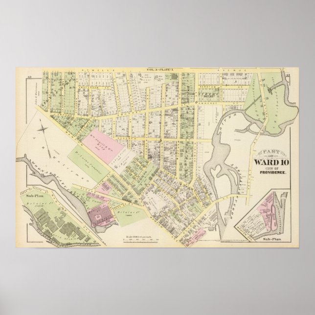 Riverside Woollen Mills Atlas Map Poster (Front)