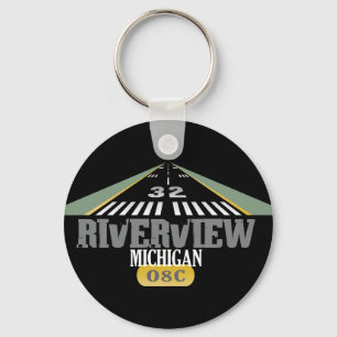 Riverview MI - Airport Runway Key Ring