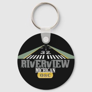 Riverview MI - Airport Runway Key Ring
