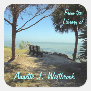 Riverview No. 1 Custom Bookplate Square Sticker