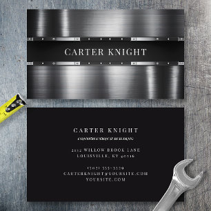 Riveted Metal Industrial  Business Card