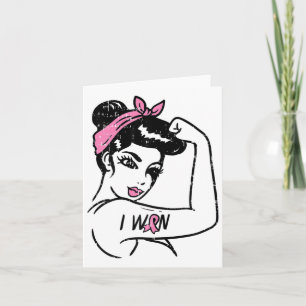 Riveter I Won Awareness Breast Cancer Survivor Wom Card