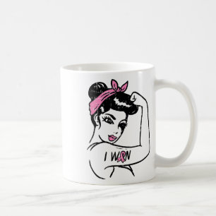 Riveter I Won Awareness Breast Cancer Survivor Wom Coffee Mug