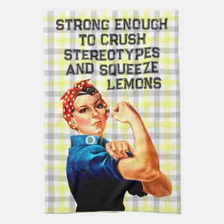 Riveter Lemon Gingham Tea Towel
