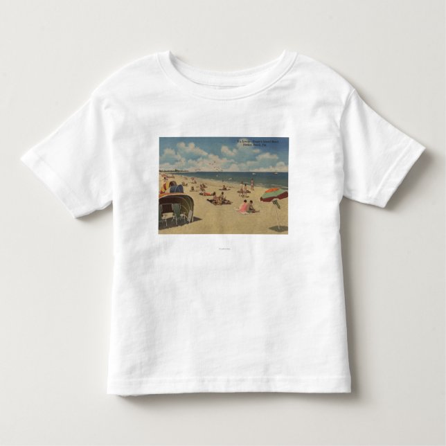 Riviera Beach, Florida - Sunbathers on Beach Toddler T-Shirt (Front)