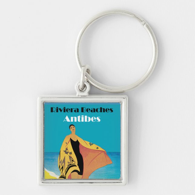Riviera Beaches ~ Antibes Key Ring (Front)