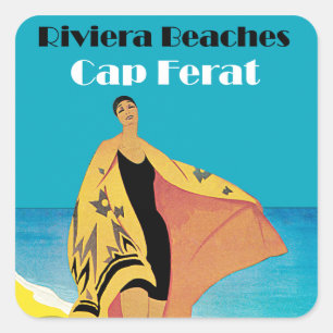 Riviera Beaches ~ Cap Ferat Square Sticker