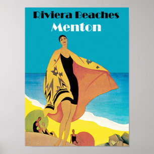 Riviera Beaches ~ Menton Poster