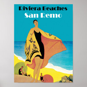 Riviera Beaches ~ San Remo Poster