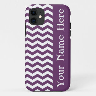 Riviera Lavendar Wave Chevron with name iPhone 11 Case