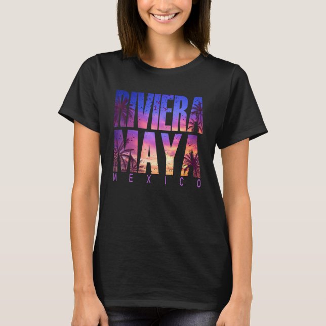 Riviera Maya Beach Summer Vacation Matching Family T-Shirt (Front)