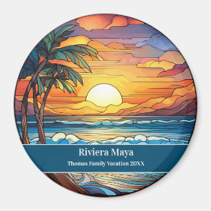 Riviera Maya Beach Vacation Magnet