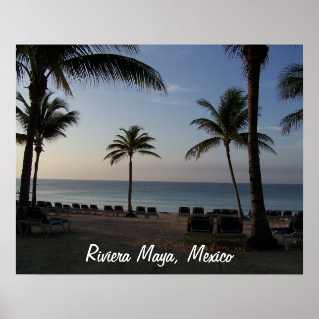 Riviera Maya Cancun Mexico Beach Vacation Poster (Front)