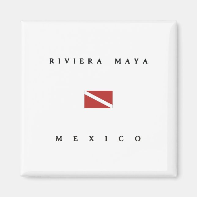 Riviera Maya Mexico Scuba Dive Flag Magnet (Front)