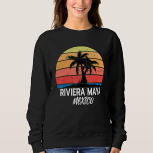 Riviera Maya Mexico Vintage Retro Love Fishing Sur Sweatshirt