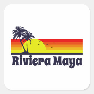 Riviera Maya Square Sticker