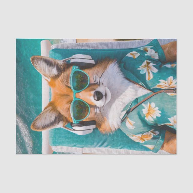 Riviera Rascal,  Foxy Summer Fun Tissue Paper (Front)