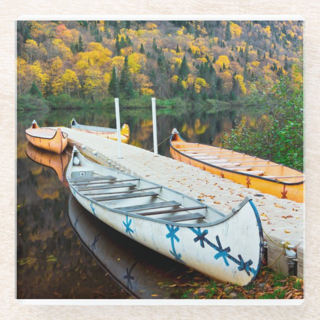 Rivière Jacques-Cartier | Rabaskas Dock Glass Coaster (Front)