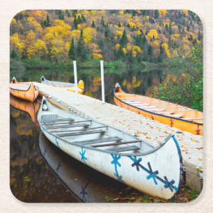 Rivière Jacques-Cartier Rabaskas Dock Square Paper Coaster