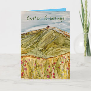 Rivington Pike Horwich impressionist  Easter card