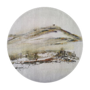 Rivington pike Horwich Watercolour Cutting Board