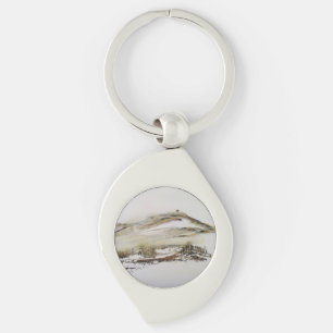 Rivington pike Horwich Watercolour Key Ring