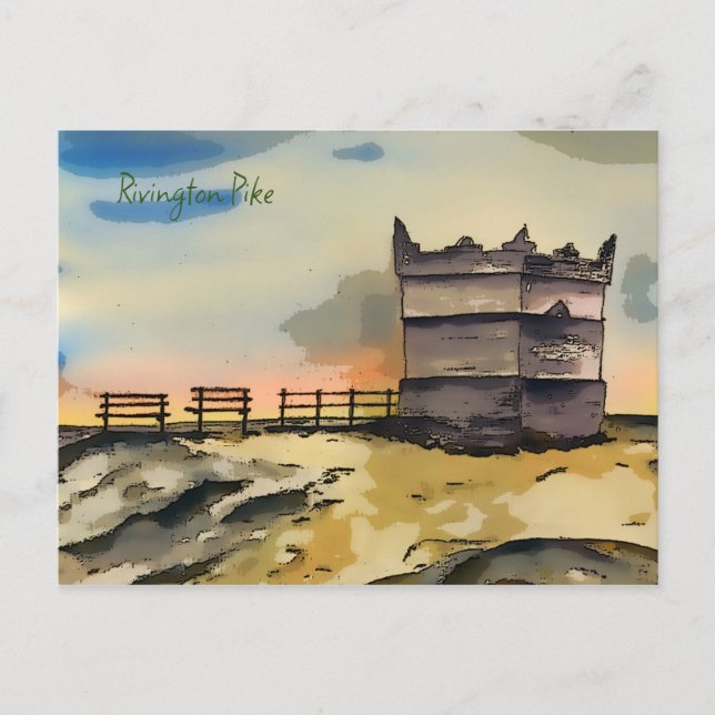 Rivington Pike Lookout Tower Postcard (Front)