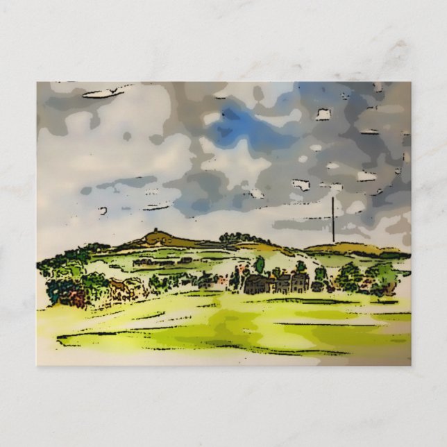 Rivington Winter Hill Landscape  Postcard (Front)